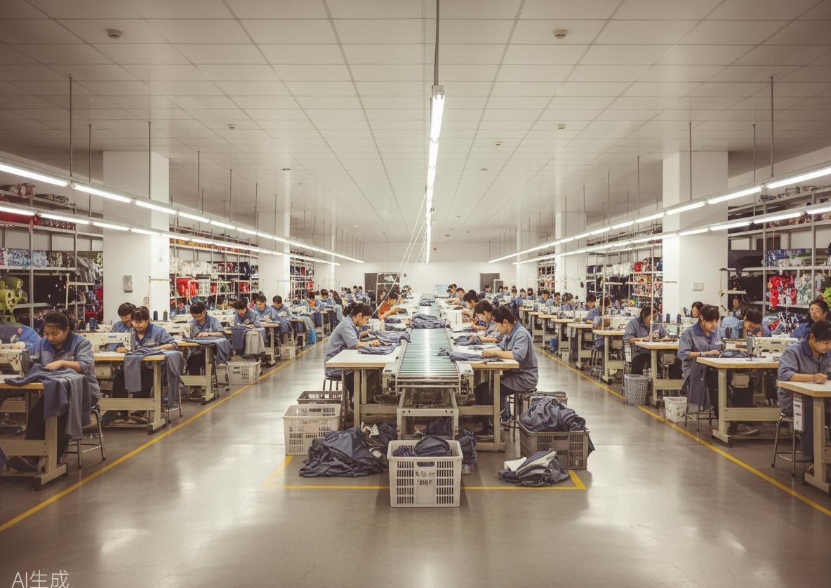 China apparel production facility used for sampling and complex custom apparel programs